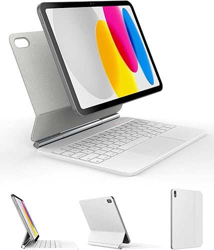 DBFNIA Funda magnética para teclado compatible con iPad de 10 generación 2022 fácil instalación rápida Smart Wake-up Touch pad sensible Soporte