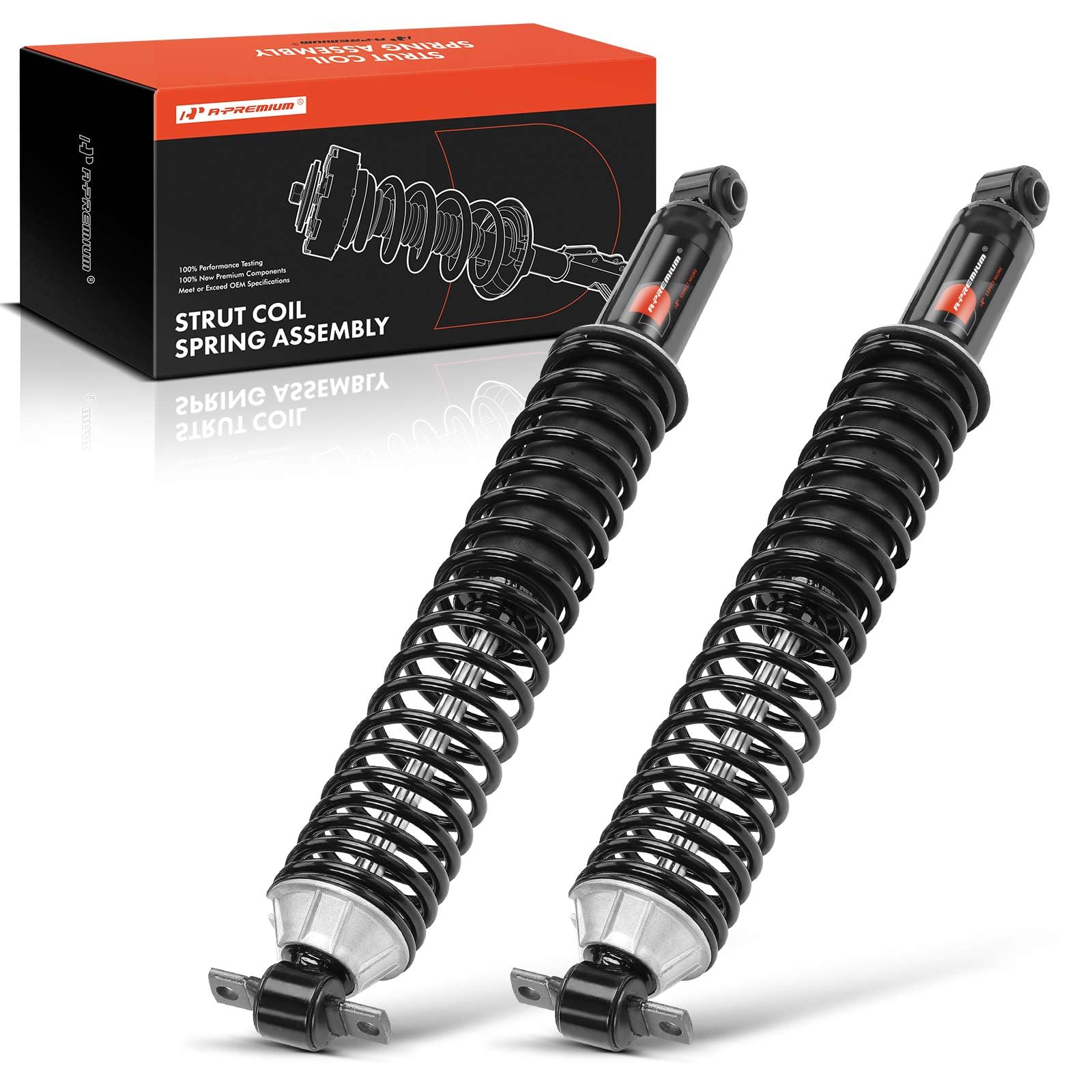 A-Premium Rear Pair (2) Complete Strut and Coil Spring Assembly Compatible with Chevrolet Blazer, S10, S10 Blazer & GMC Jimmy, S15, S15 Jimmy, Sonoma, Syclone, Typhoon & Isuzu Hombre & Oldsmobile