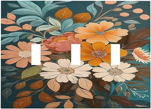 Miniatura 96 de Cubiertas Decorativas de Arte para Interruptores de Luz, Hojas de Otoño, Placa de Pared de Palanca Individual, Cubierta Decorativa de Interruptor,