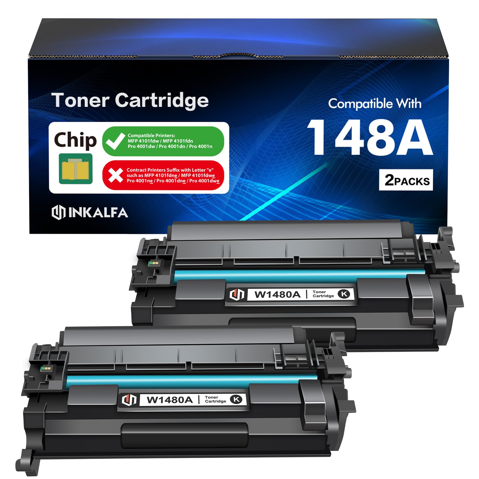 Amazon.com: 148A Toner Cartridge Black MFP 4101fdw 4001n W1480A