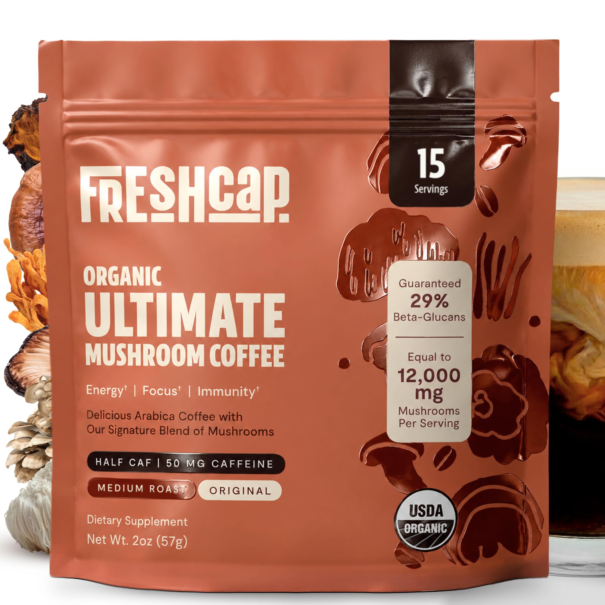 Freshcap 有机蘑菇咖啡 15杯装
