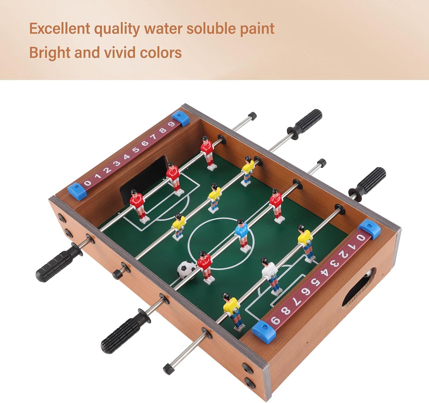 Mini Table Top Foosball Game,Kids Table Football Game Set with 2 Balls Interactive 4 Rows Table Soccer for Adults Kids,Indoor Outdoor Entertainment Bars Parties Football Gifts
