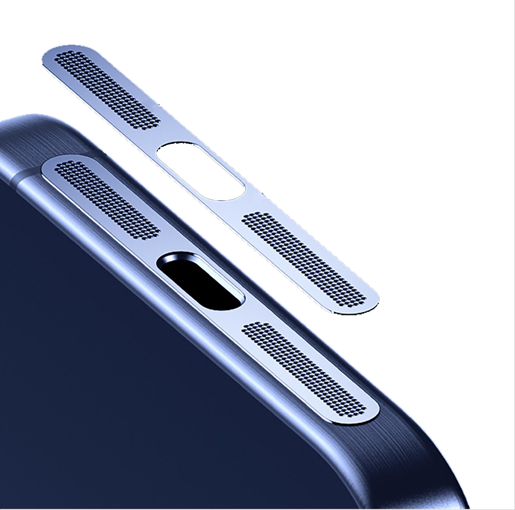 BelleVive Confezione da 5 adesivi a rete antipolvere per iPhone 16 Pro/16 Pro Max, protezione integrata per porta di ricarica e altoparlante
