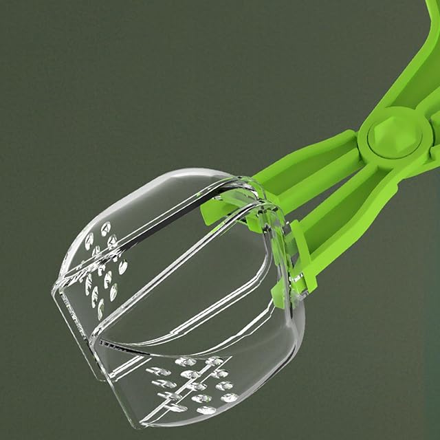 Foto 6 de 8 de TERNCOEW Pinzas de alimentación multiusos para el cuidado de reptiles, limpieza higiénica transparente