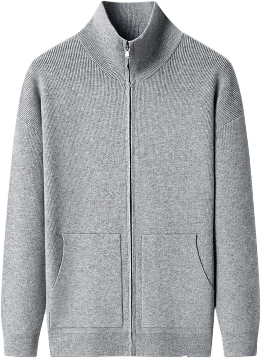 Men's Wool Blend Knit Cardigan Sweater Long Sleeve Loose Spring Fall Casual Versatile Outerwear