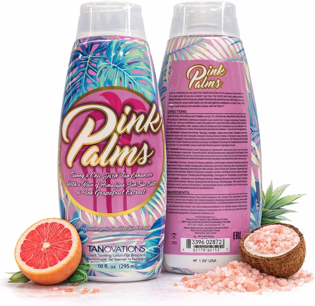 Tanovations Pink Palms Sunny & Chic Dark Tan Enhancer - 10 oz.