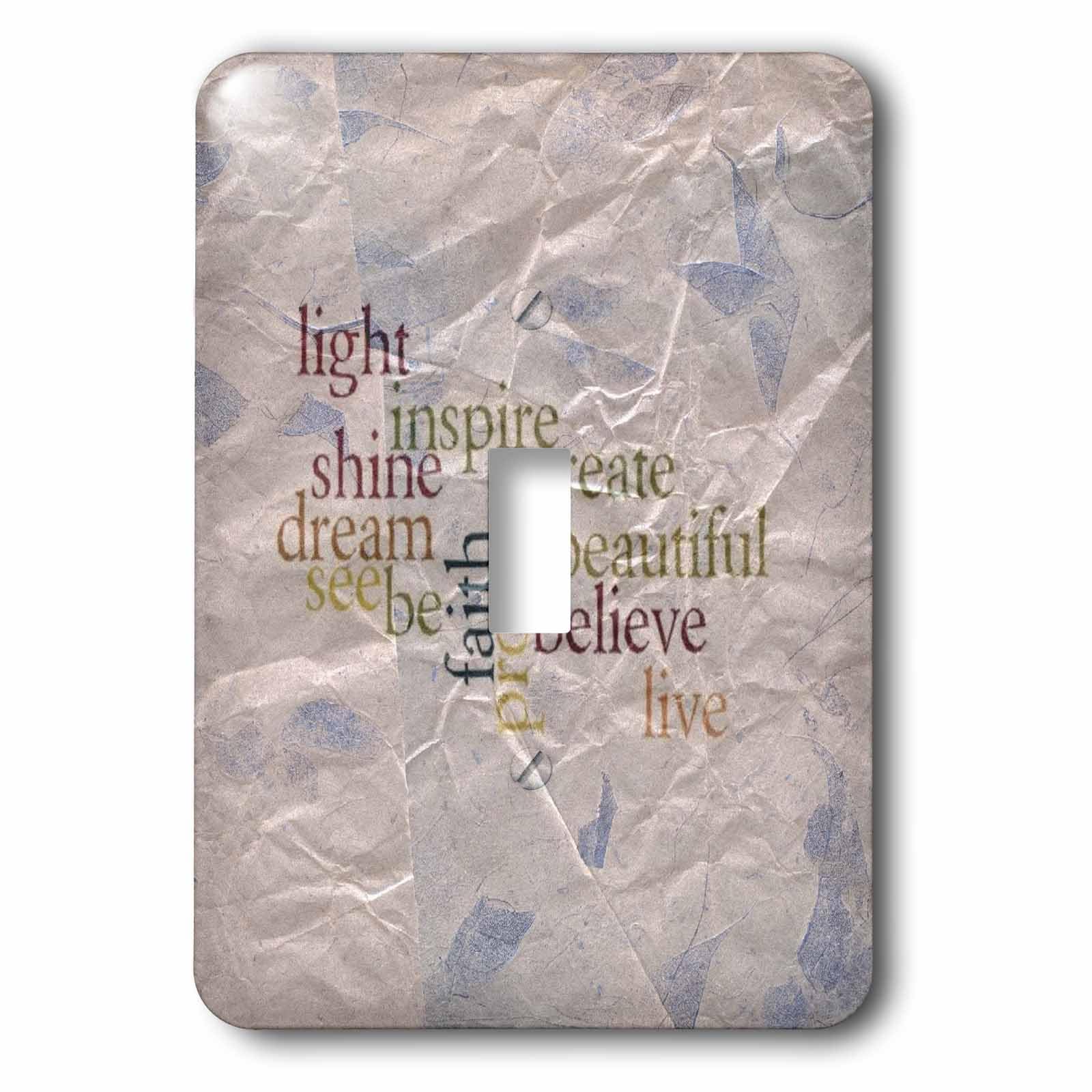 Interruptor Faith Words 3dRose para salones de estetica espiritual relajante
