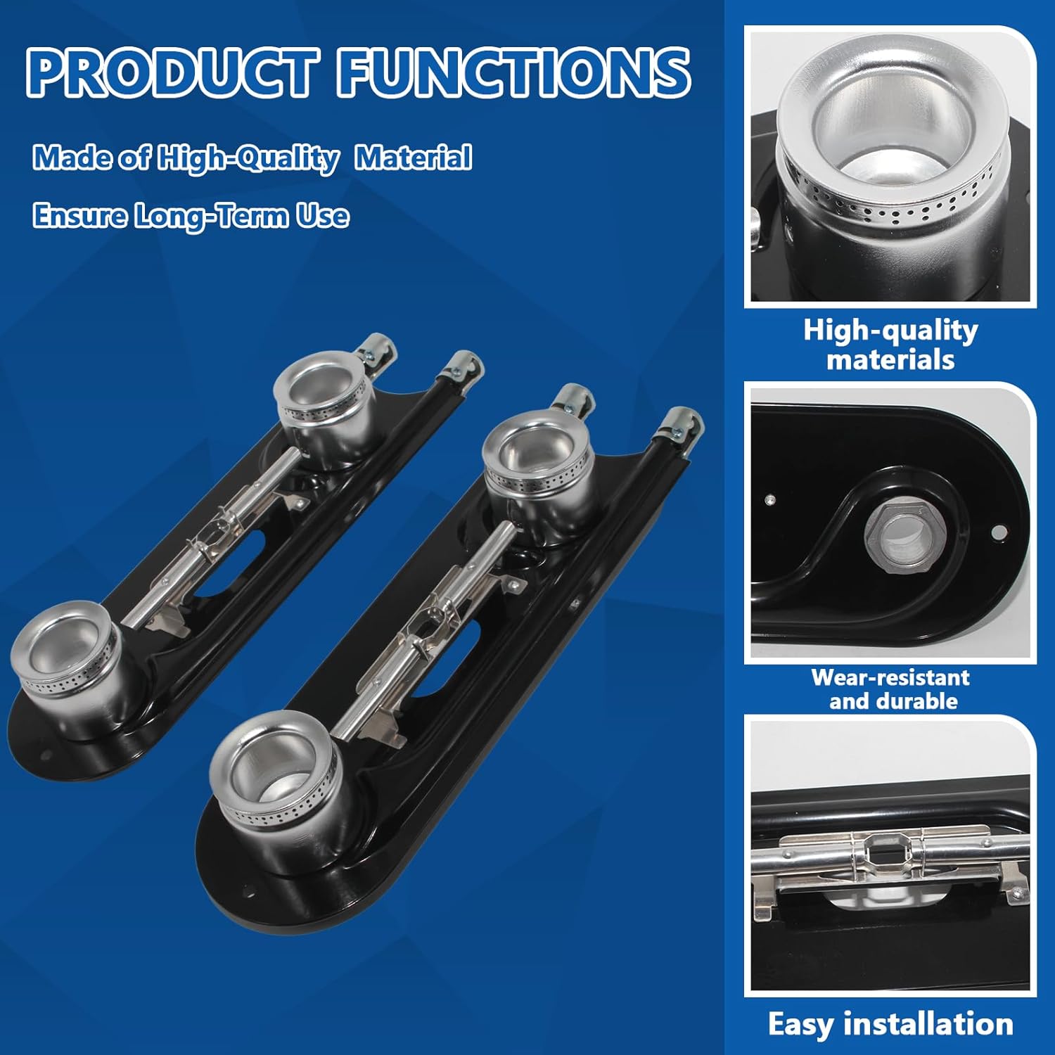 2 Pack 3412A004-19 Top Double Burner Head Gas Burner Replacement for Maytag Magic Chef Replace 3412A004-19 W10124421 1430218 Y0300248