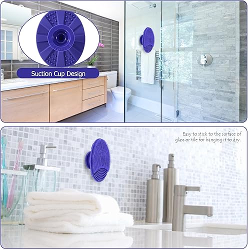 Miniatura 19 de INNERNEED Cepillo de limpieza facial de silicona suave, limpiador facial manual, exfoliante, masaje, acné, espinillas, almohadillas de mano