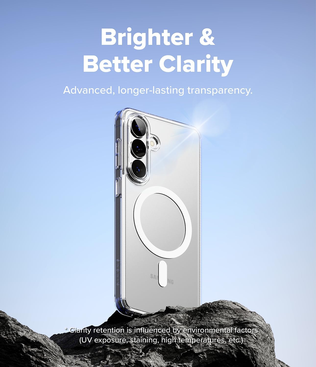 Ringke Fusion for Samsung Galaxy S26 Plus Case [Compatible with MagSafe] UV Coating for Scratch & Discoloration Resistant, Shockproof Air Pockets - Magnetic Clear