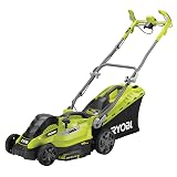 Ryobi RLM15E36H Kosiarka Sieciowa, Moc Silnika 1500W, Szerokość Koszenia 36 cm, Funkcja Mulczowania, Regulacja Wysokości Koszenia, Kosz 45 L