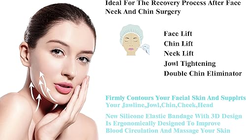 Miniatura 2 de Correa de silicona posquirúrgica para la barbilla, ropa de compresión reutilizable para cuello y barbilla, correa de barbilla antironquidos, mejor