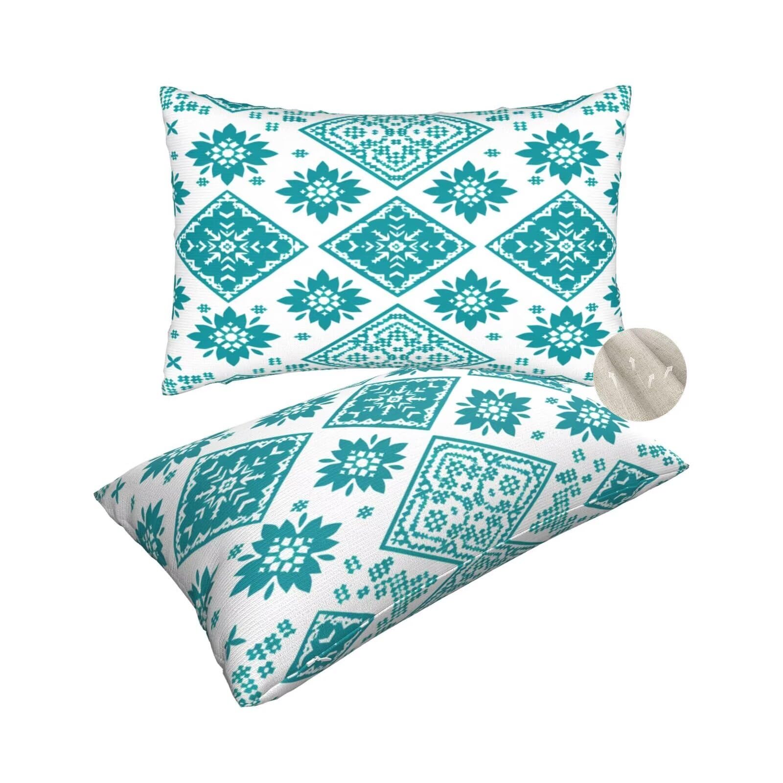 Coussin canape usé ? Lot de 2 housse coussin 50x80 cm moderne pour rénover votre deco salon chambre