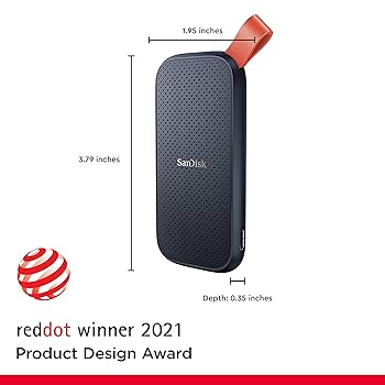SanDisk 2TB Portable SSD - Up to 520MB/s, USB-C, USB 3.2 Gen