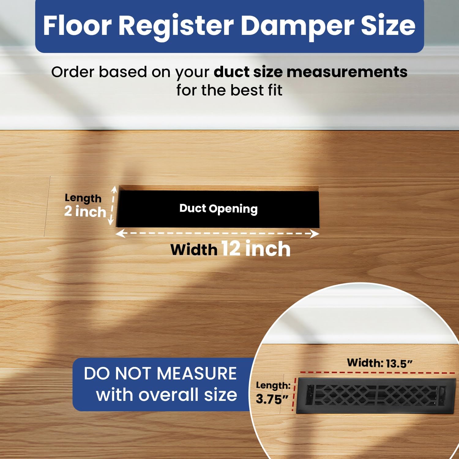 Empire Register Co, Steel Floor Register - 2x12 inch, Antique Style Design, Textured Black Finish, Heavy Duty Walkable Steel Floor Vents, Metal Damper Attached Air Vents for Home Floor only