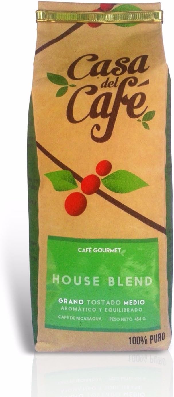 Casa del Cafe Whole Coffee Beans, 16 Ounce Bag - from Nicaragua