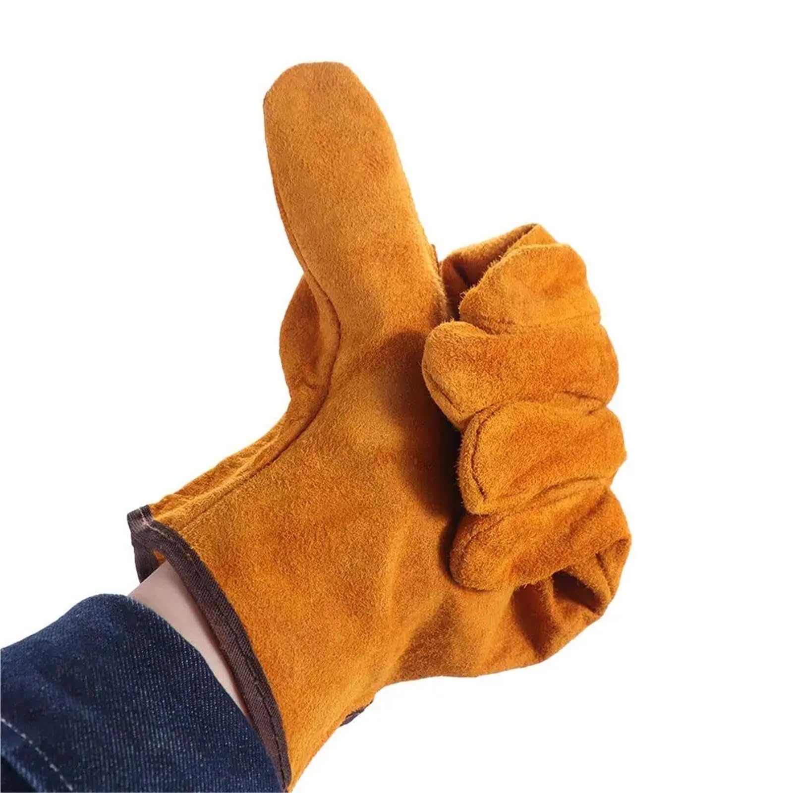 Compatible con 1 par de guantes de soldadura de cuero de vaca ignífugos, resistentes al calor y al ácido, protección laboral for tareas de soldador