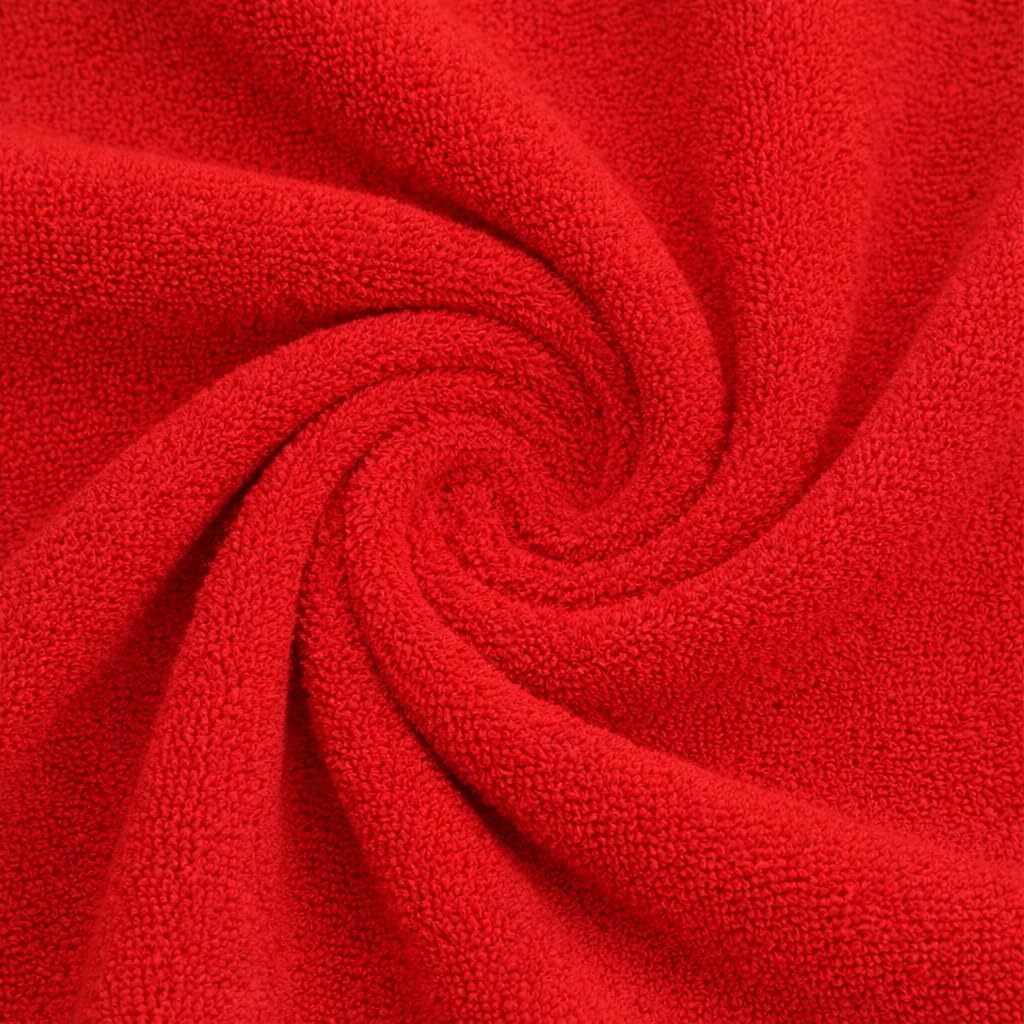 Fingertip Hand Towel | Absorbent |11x18 | Terry Velour Premium Washcloths, for Bathroom use, 100% Cotton, Face Towels, fingertip Towels, Soft, Guest Towels (Pack of 4) (4, Red)
