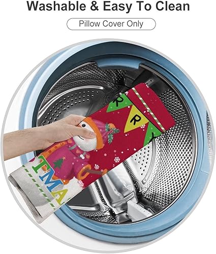 Miniatura 3 de Winter Snowy View Decor Cute Abstract Snowman Cojines Decorativos para Sala 18x18 Merry Christmas Snowman Pillowcase Square Pillow Covers Decorative