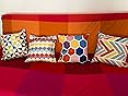 Ramirar Set 4 Federe Decorative In Cotone E Lino – 45x45 Cm – Scritta Natalizia In Inglese – Solo Fodera Con Cerniera