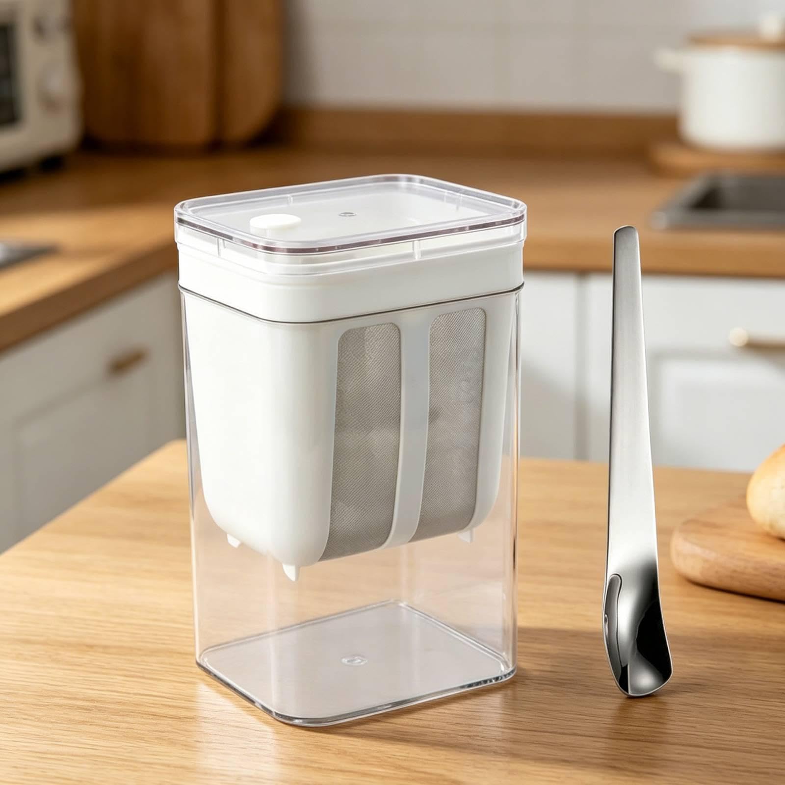 Greek Yogurt Maker Filtro Yogurt Colino Acciaio Separatore Siero Accessorio Mesh Riutilizzabile Facilmente Lavabile Adatto per Cucina Uso Familiare