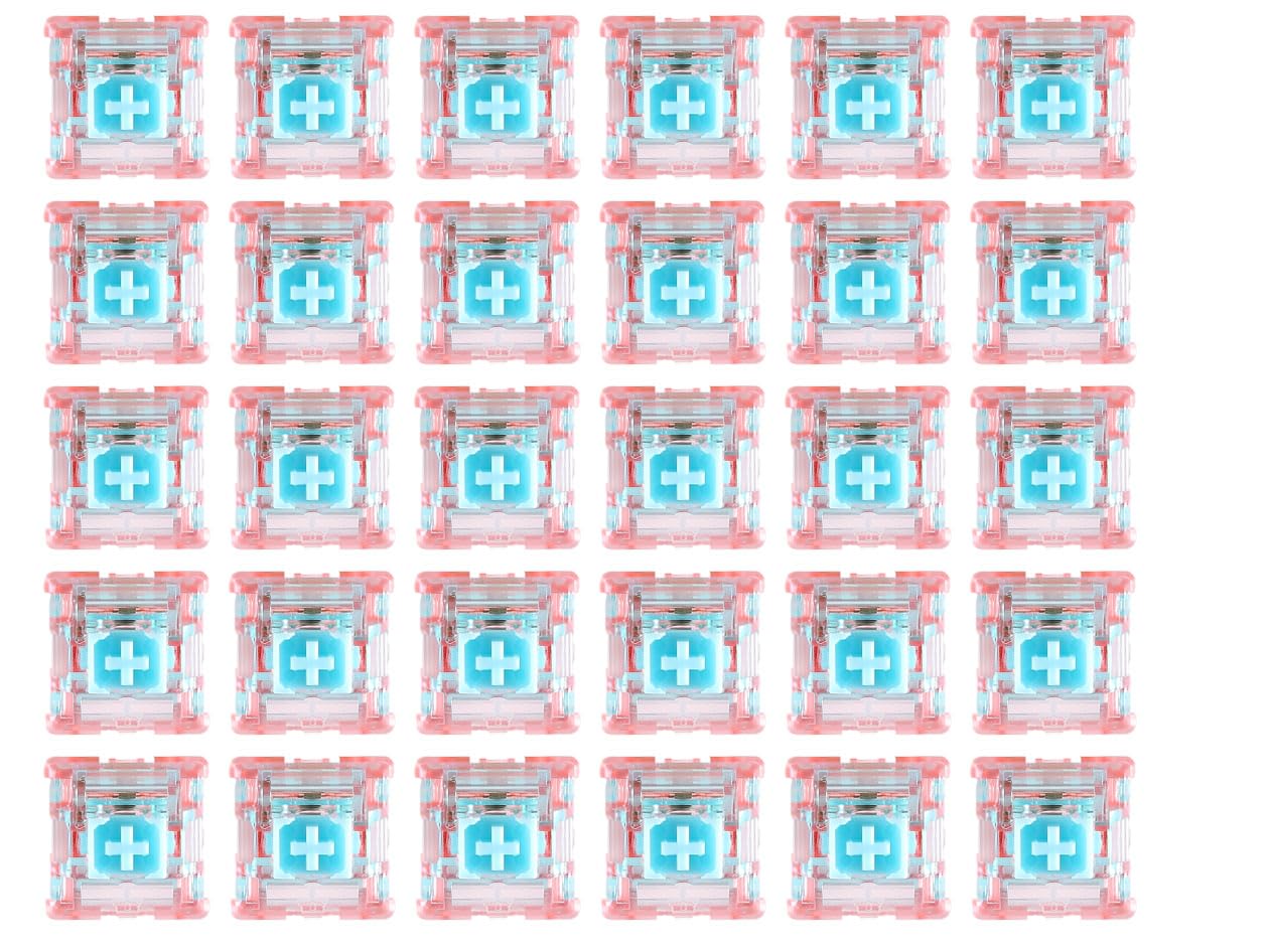 Ranked RS-2 Interrupteurs Mécaniques pour Claviers Mécaniques de Jeu | Montés sur PCB à 5 Broches | Linéaires 47cN by Haimu (Water Ballet, 120 Pcs)