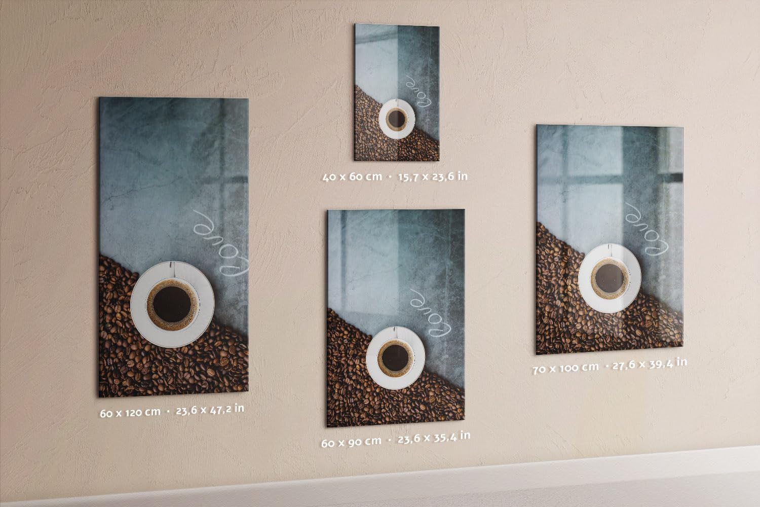 Lavagna in Metallo per Scuola, Ristoranti e Ufficio 40x60 Tazza di caffè