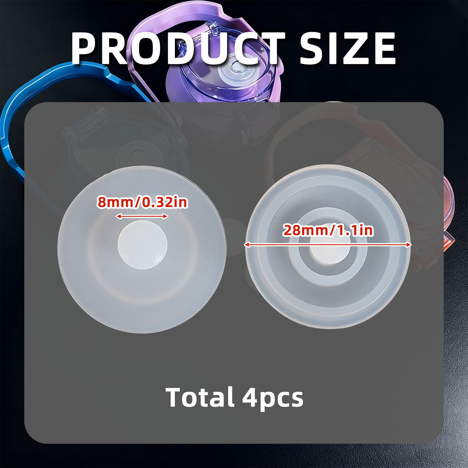 guarnizioni di Ricambio Borraccia Sportiva 4 Pezzi Anello di Tenuta in Silicone Compatibile con Tappo WMB One sigillante per borracce riutilizzabili Facile da Pulire per Uso Quotidiano