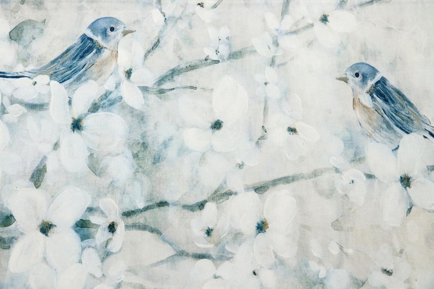 Olivia's Home Spring Dogwood & Song Birds Accent Washable Rug 22" x 32" Doormat