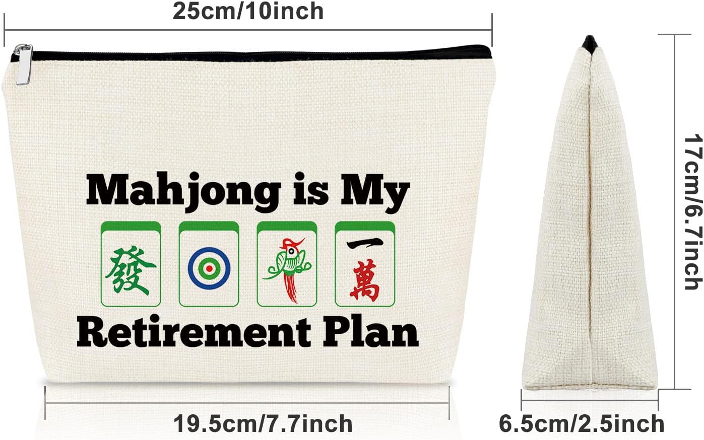 Sazuwu Mahjong Lover Retirement Gifts for Her Cosmetic Travel Pouch Birthday for Mom, Grandma, Aunt image 4