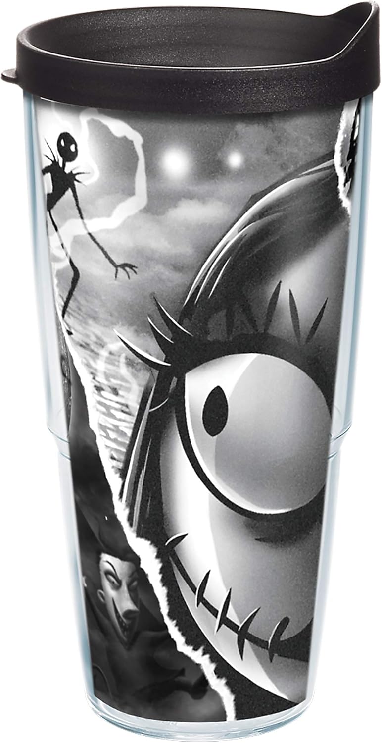 Tervis Disney - Nightmare Before Christmas Made in USA Double Walled Insulated Tumbler Travel Cup Keeps Drinks Cold & Hot, 24oz, Classic