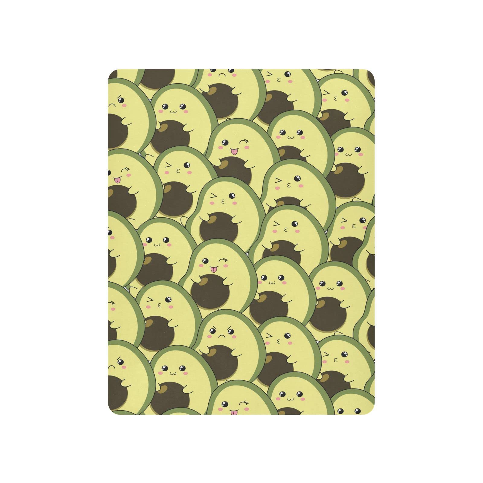 Spannbettlaken für Kinderbett, niedliches Avocado-Muster, weich, atmungsaktiv, pflegeleicht, Spannbetttuch für Babybett und Kinderbetten