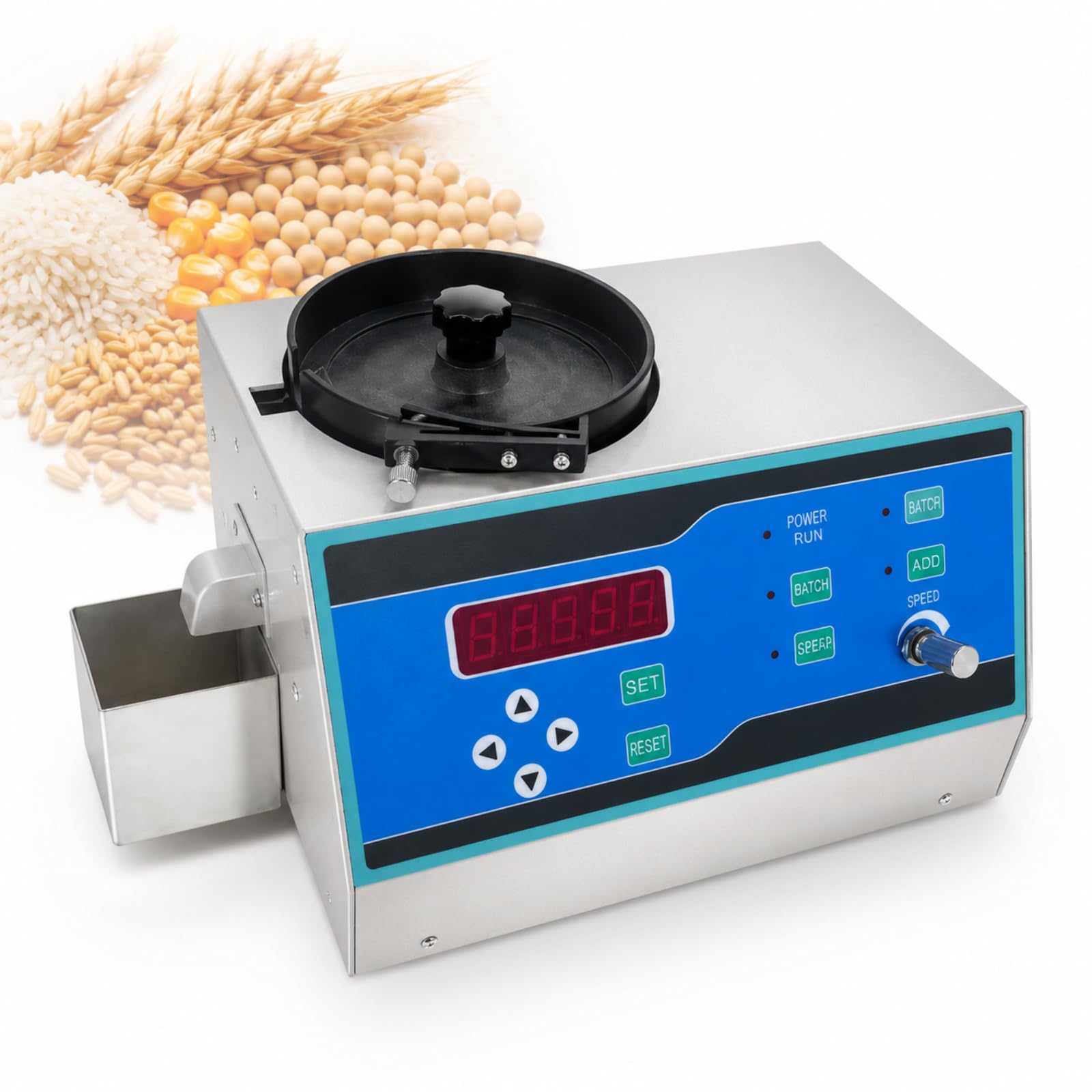 Vhewq Automatic Seed Counter, Automatic Seed Counting Device With Counting Capacity Five 1~99999, Adjustable Speed, Microcomputer Counting Instrument For Rice Seeds Soybean Corn Wheat Grain