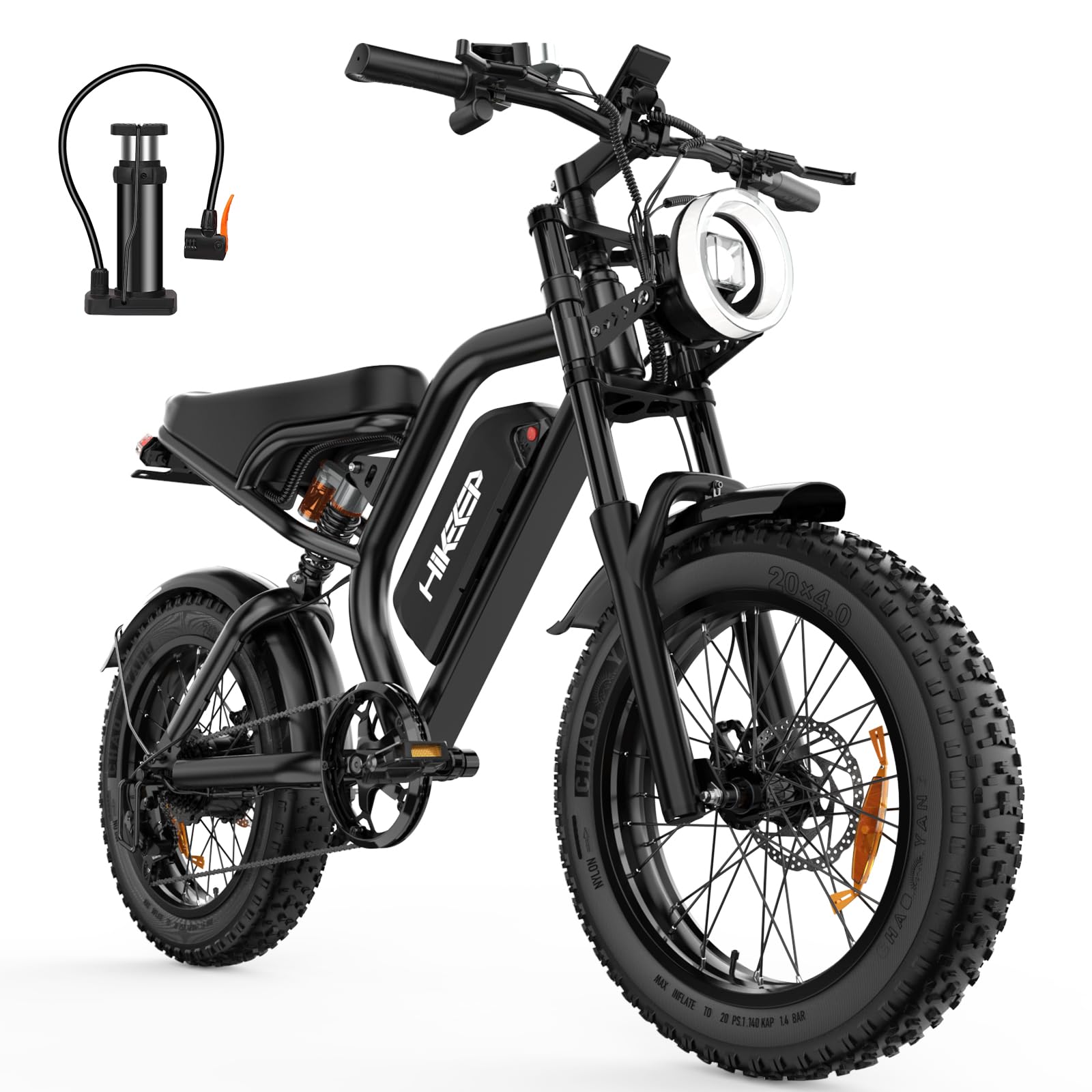 Electric Dirt Bike for Adults - 20 x 4 Inch Fat Tire Ebike, 28MPH Peak 1500W Motor Ebike, 48V15.6AH Detachable Battery, 4 Riding Modes Electric Bike, 7 Speed Electric Motorcycle, UL 2849