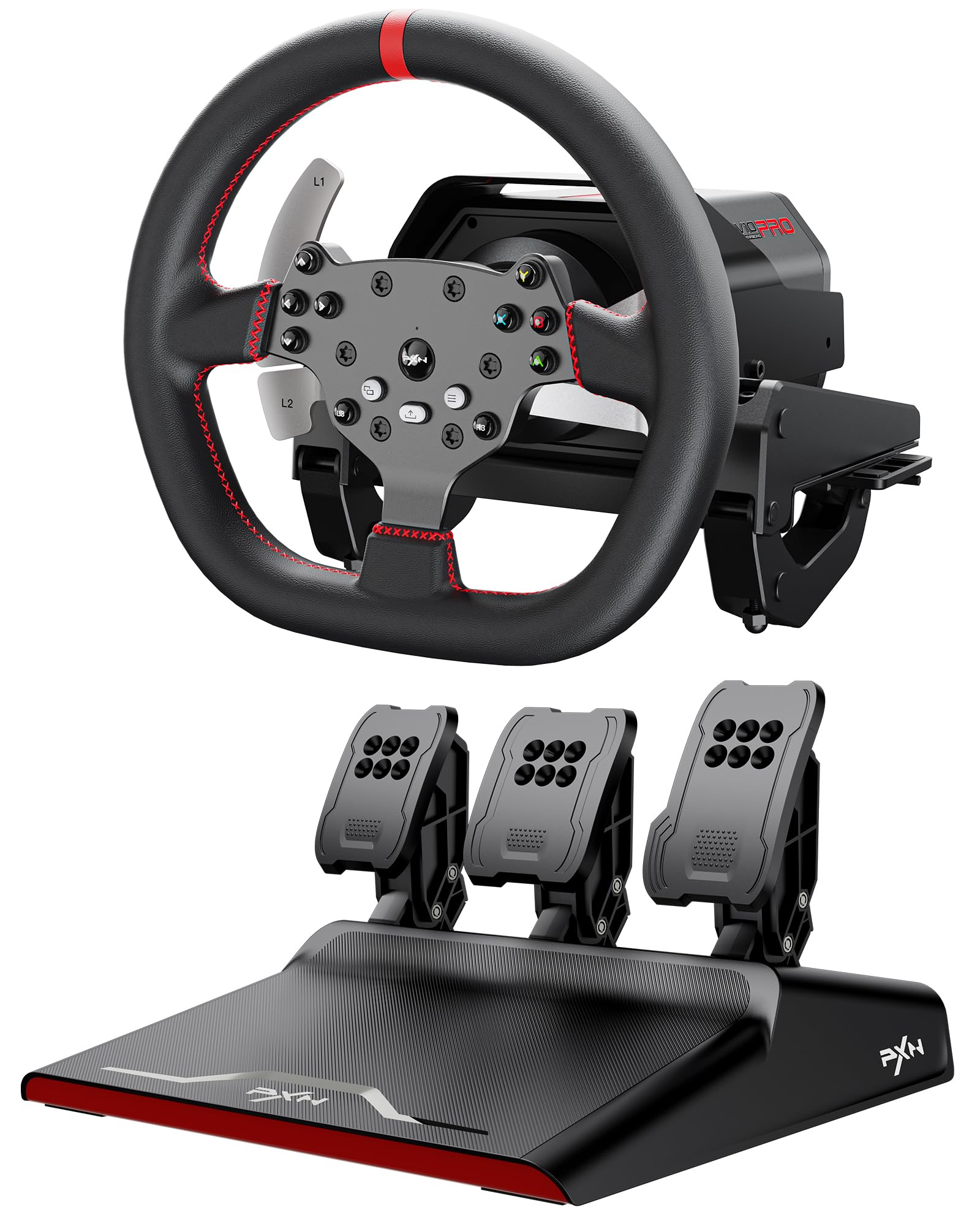 PXN V10 PRO Direct Drive Sim Racing Wheel and Pedals for PC, Xbox, PS4