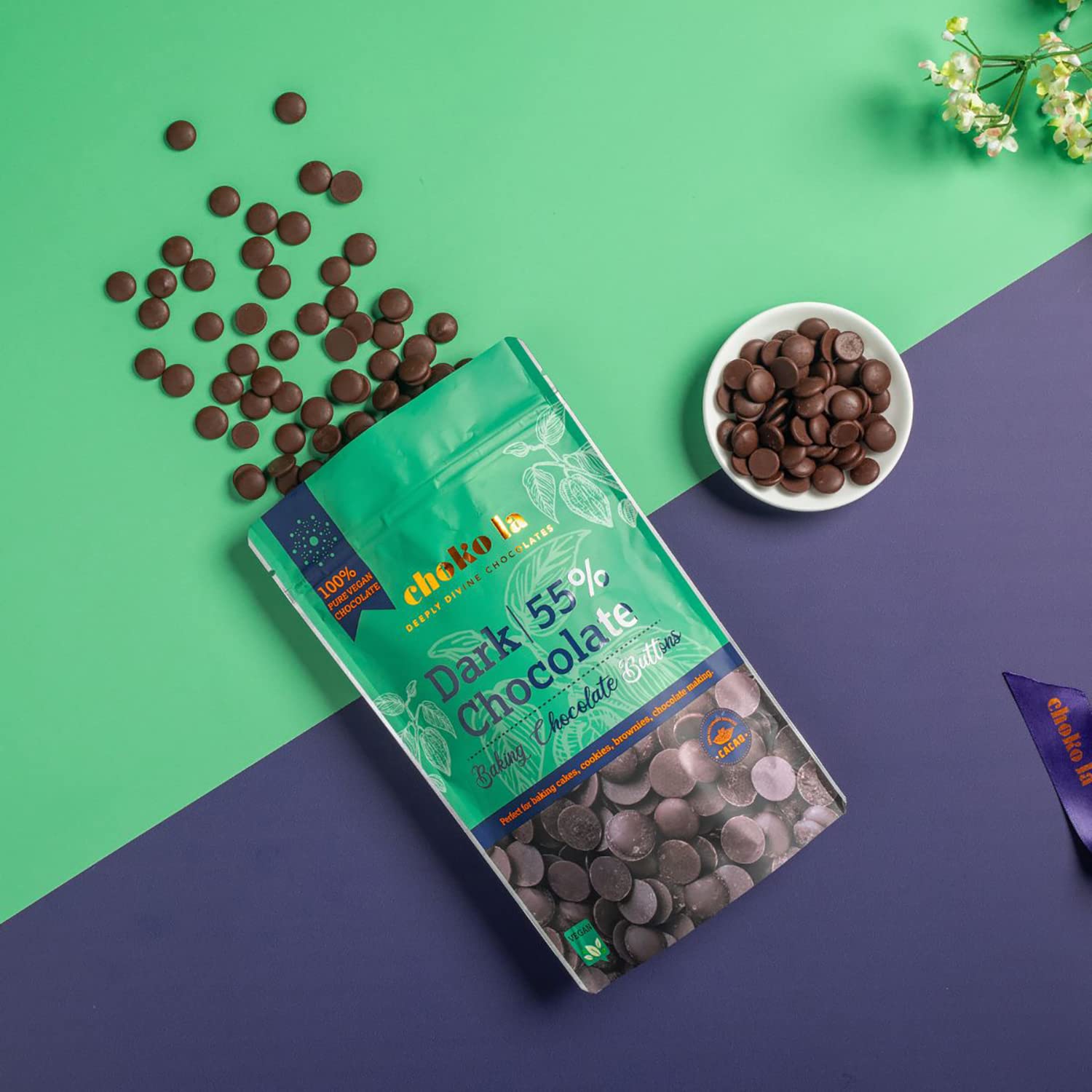 Chokola 55 Vegan Bite Size Dark Cooking Chocolates Dark Chocolate Cooking Chocolate 250