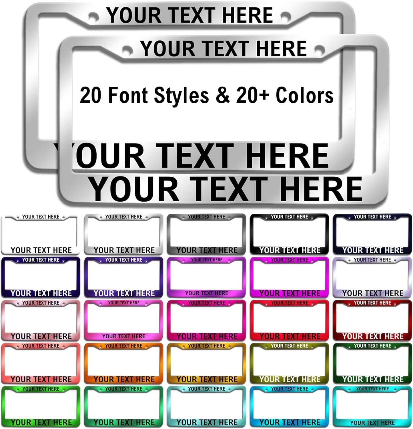 Funny License Plate Frame Custom Personalized Your Own Text