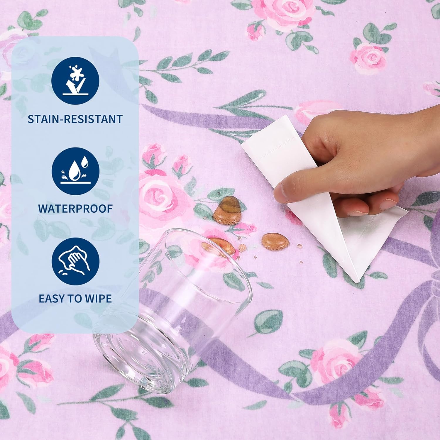 GarveeHome Coquette Purple Rugs for Bedroom Girls, 8x10 Area Rugs for Living Room with Soft Low Pile, Non Slip Floral Bow Washable Rug 8x10 for Nursery Kids Dorm Dining Room Playroom - Image 6