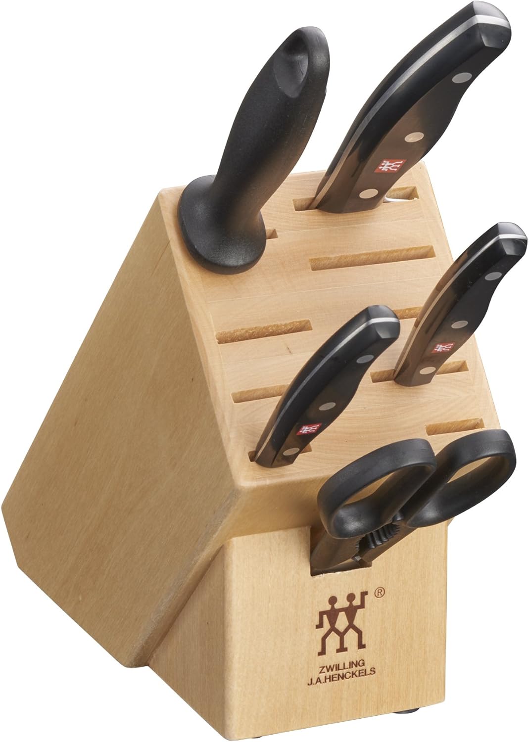 Crazy Deals ZWILLING J.A. Henckels Twin Signature Knife Block Set, 6-Pc, Black/Stainless Steel