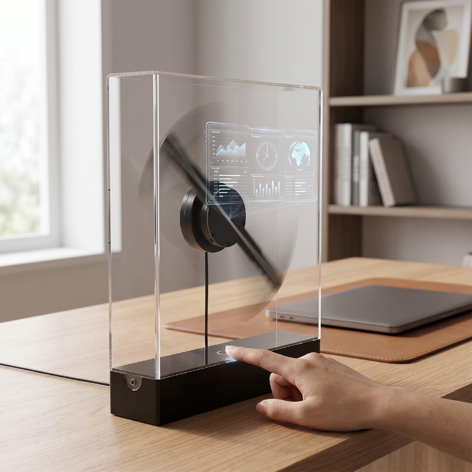 Sxhlseller Wentylator z Hologramem 3D do Reklamy w Sklepie i Biznesu