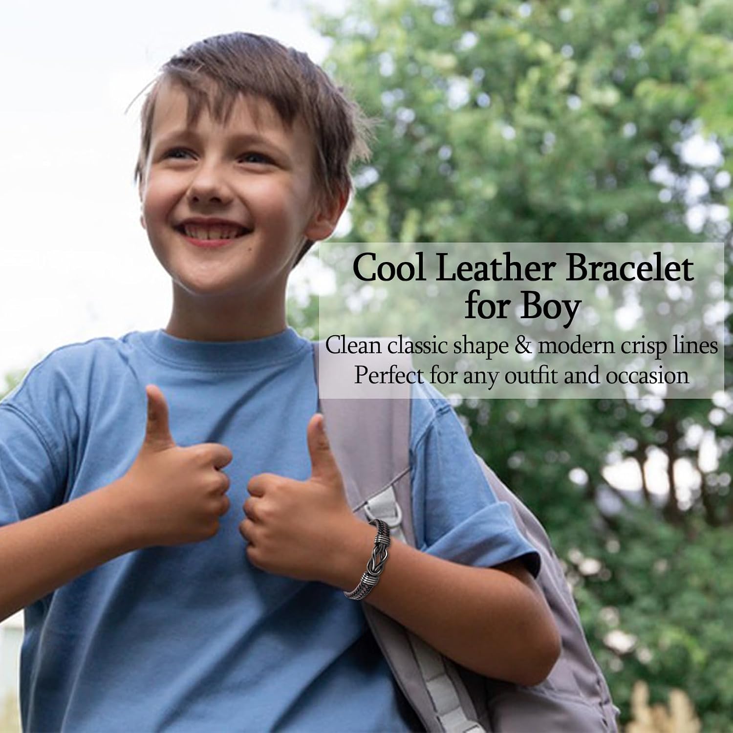 Graduation Gifts for Him, Class of 2026 5/6/8th High School College Master Graduation Gifts for Son, Grandson, Nephew, Brother, Cool Infinity Knot Leather Bracelets for Men Boys