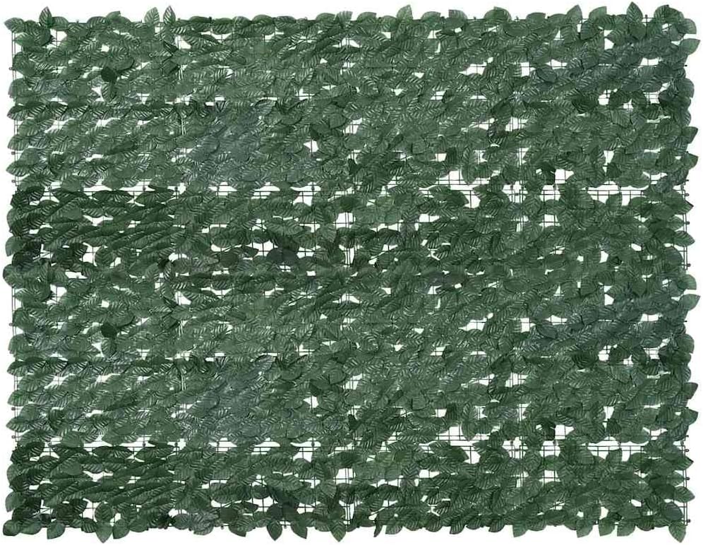 Dark Green Polyethylene Privacy Screen 78.7 x 59.1 Inches for Patio Garden Decor and Balcony