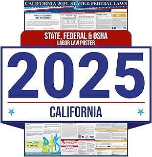2025 California State Labor Law Poster - Complete Compliance for Employers (English)