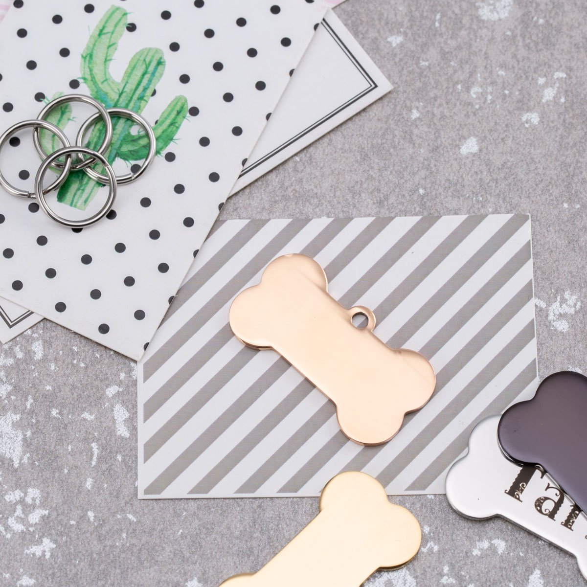 Stainless Steel Pet ID Tags for Dog Engraved Personalized Dog Tags Bone Shape Identification Tags