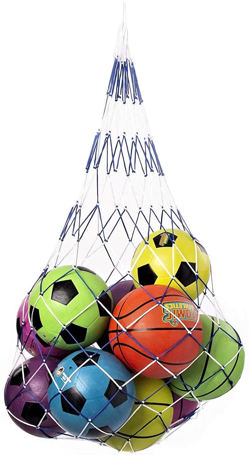 Krishna Enterprises Football Carry Net (12 to 14 Balls) Color May Vary | Nylon Mesh Ball Carry Net Bag for Volleyball Basketball Football Outdoor Sports Equipment-image-16