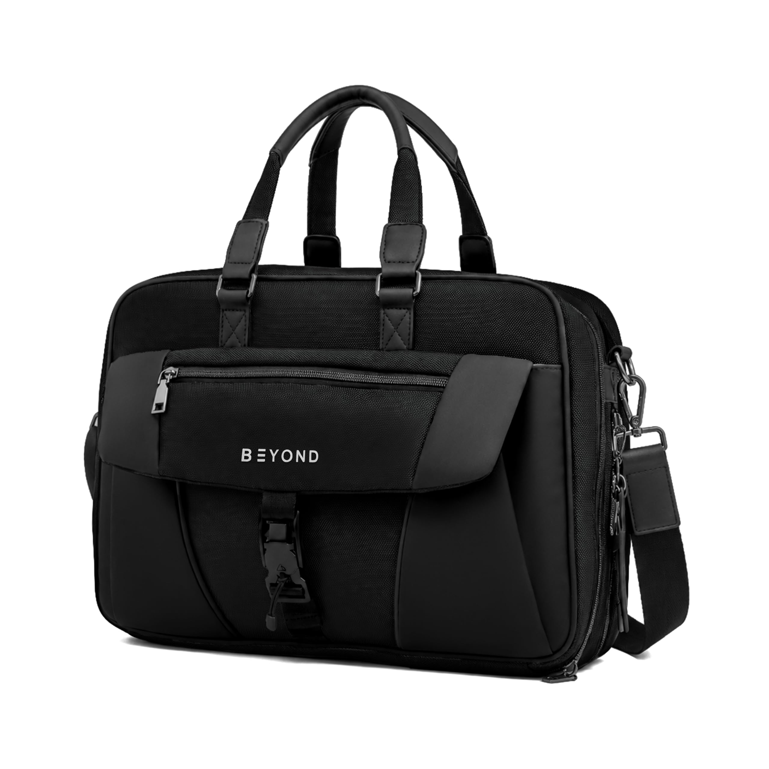 Beyond Nile 16 Inch Laptop Bag for Men & Women | Water-Resistant Office Messenger Bag | Business Briefcase with Adjustable Shoulder Strap | Professional Travel Laptop Bag with Dual Front Zip Pockets-image-48