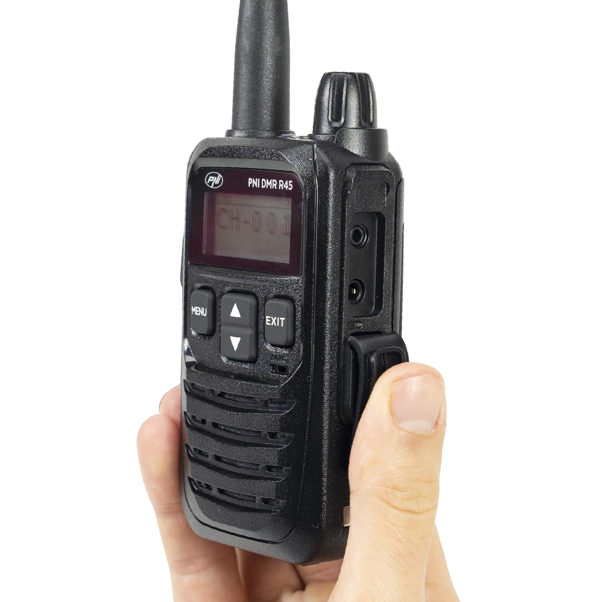 Emisora ​​de Radio portátil PNI DMR R45, Digital y analógica, 446MHz, 16 Canales Digitales y 99 Canales analógicos, función de grabación de Voz, batería Li-Ion 2000mAh