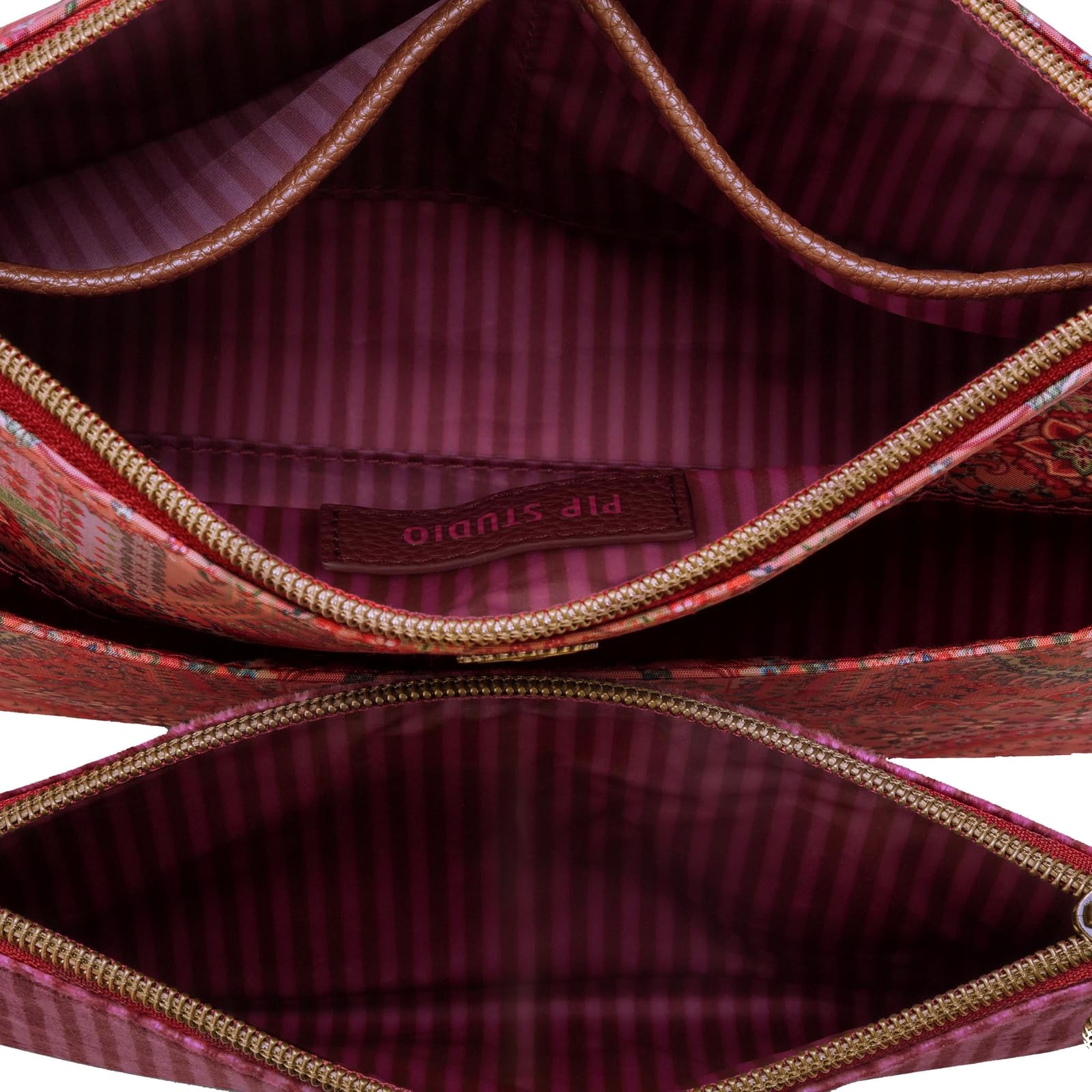 Pip Studio borsa da toilette Caryn Cosmetic Bags Combi Jabali Red rosso