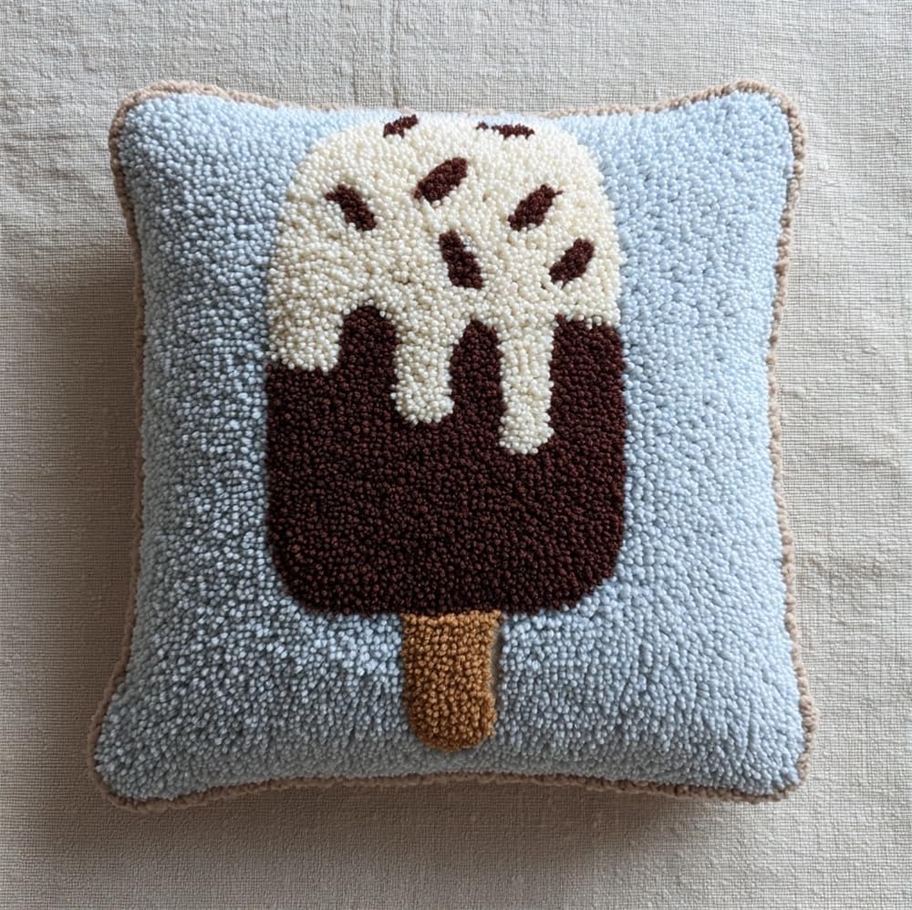 kitphoenix Latch Hook Kits Make Your Own Cushion,Ice Cream