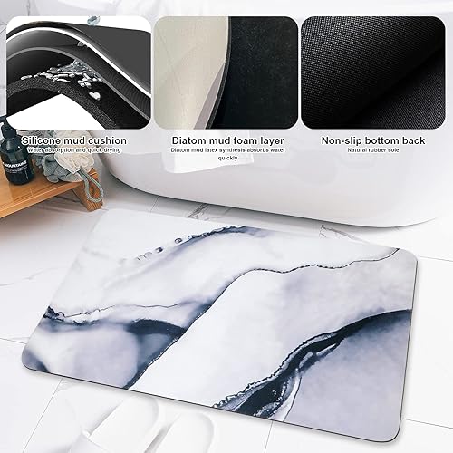 Miniatura 3 de Tapete de ducha antideslizante súper absorbente de secado rápido para bañera, encimera de cocina y suelo de baño, lavable a máquina (15.7 x 23.6